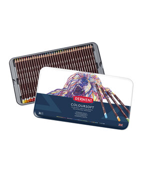 Derwent Coloursoft Pencil Tin of 36 Pencils (DCS0701028)