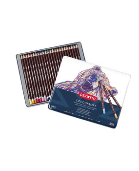 Derwent Coloursoft Pencil Tin of 24 Pencils (DCS0701027)