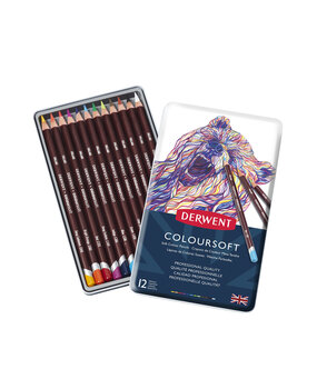 Derwent Coloursoft Pencil Tin of 12 Pencils (DCS0701026)