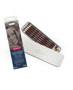 Derwent Coloursoft Pencil Portrait Tin with 6 Pencils (DCS2300217)