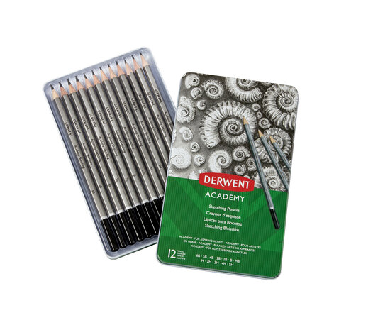 Derwent Academy Sketching Pencil Tin of 12 Pencils (DAC2301946) Derwent Academy Sketching Pencil Tin of 12 Pencils (DAC2301946)