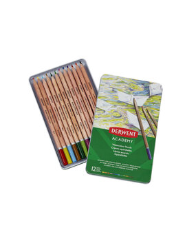 Derwent Academy Watercolour Pencil Tin of 12 Pencils (DAC2301941)