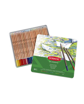 Derwent Academy Watercolour Pencil Tin of 24 Pencils (DAC2301942)