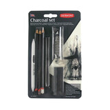 Derwent Charcoal Blister with 3 Pencils, 4 Blocks, 2 Strips and 1 Paper Stump (DCH2300675)