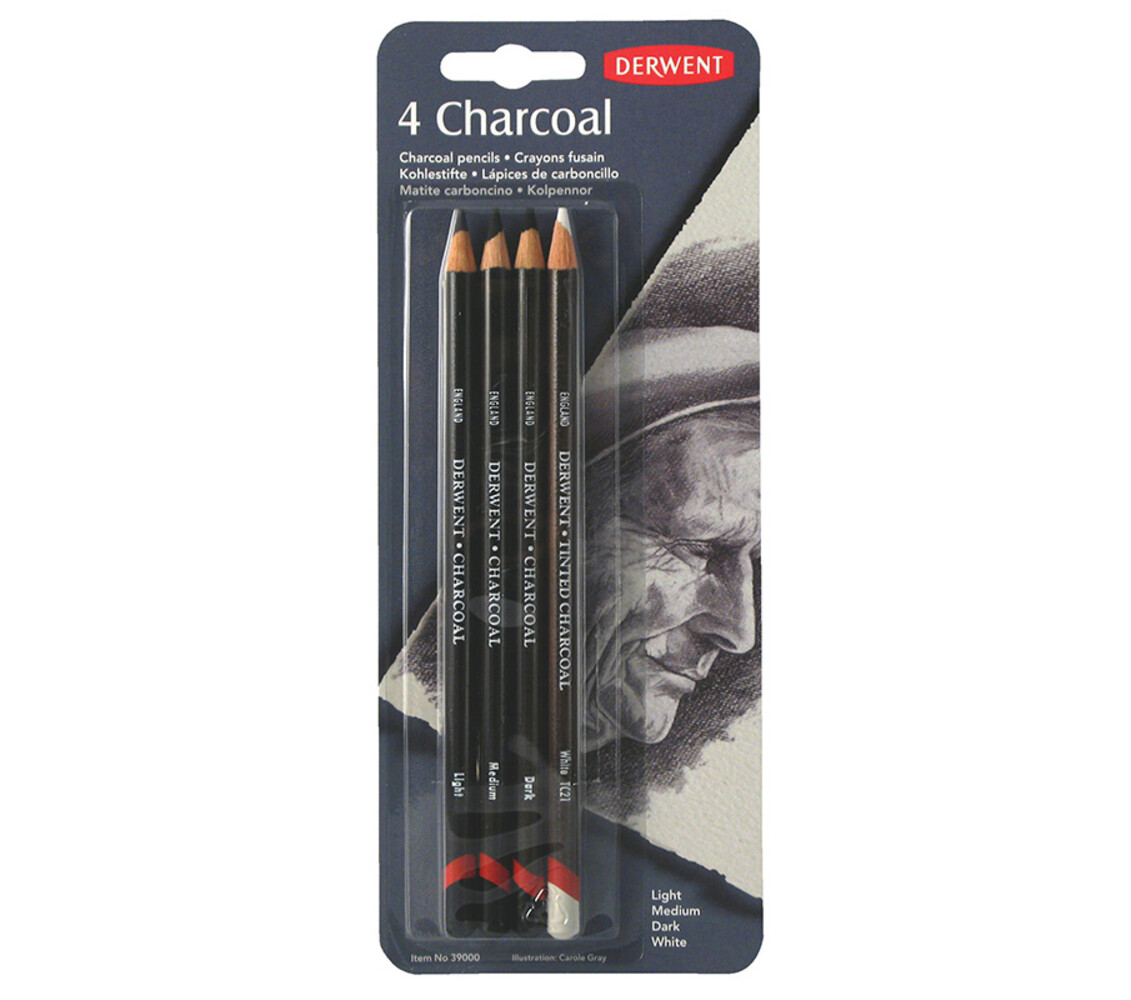 Derwent Charcoal Blister with 4 Pencils (DCH39000) Derwent Charcoal Blister with 4 Pencils (DCH39000)