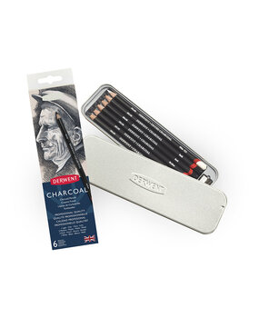 Derwent Charcoal Tin of 6 Pencils (DCH0700838)