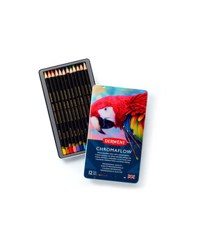 Derwent Chromaflow Pencil Tin of 12 Pencils (DCF2305856)