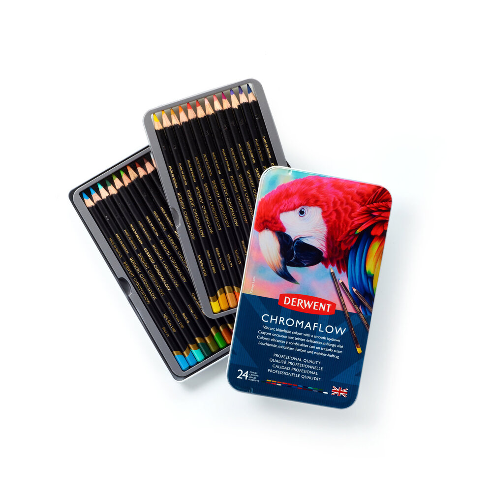 Derwent Chromaflow Pencil Tin of 24 Pencils (DCF2305857) Derwent Chromaflow Pencil Tin of 24 Pencils (DCF2305857)