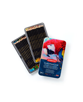 Derwent Chromaflow Pencil Tin of 24 Pencils (DCF2305857)