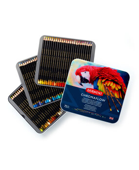 Derwent Chromaflow Pencil Tin of 72 Pencils (DCF2306014)
