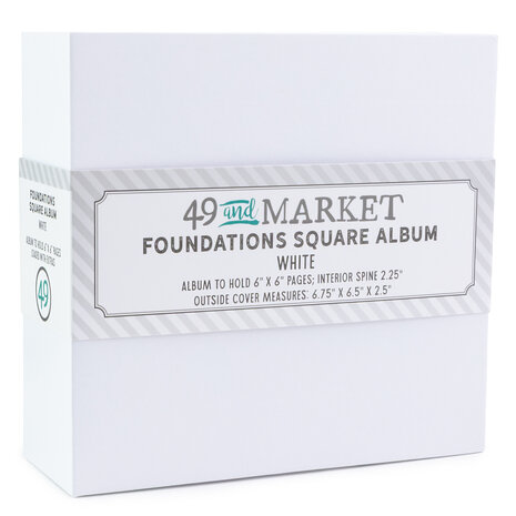 49 and Market Foundations Square Album White (FA-36725)