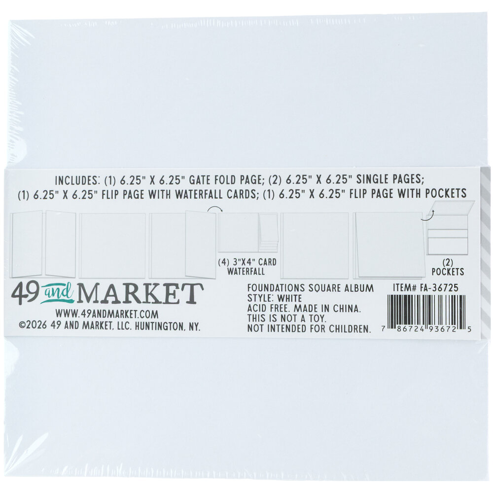 49 & Market Foundations Square Album White (FA-36725) 49 & Market Foundations Square Album White (FA-36725)