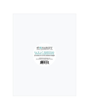 Ranger Essential White 8.5x11 Inch Cardstock (E-37975)