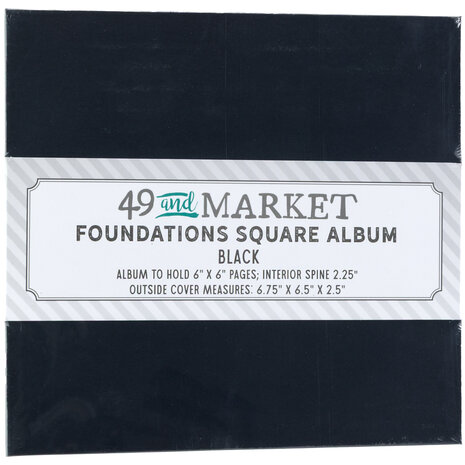 49 and Market Foundations Square Album Black (FA-36732)