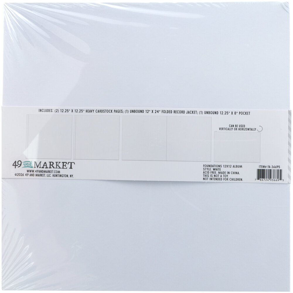 49 & Market Foundations 12x12 Inch Album White (FA-36695)