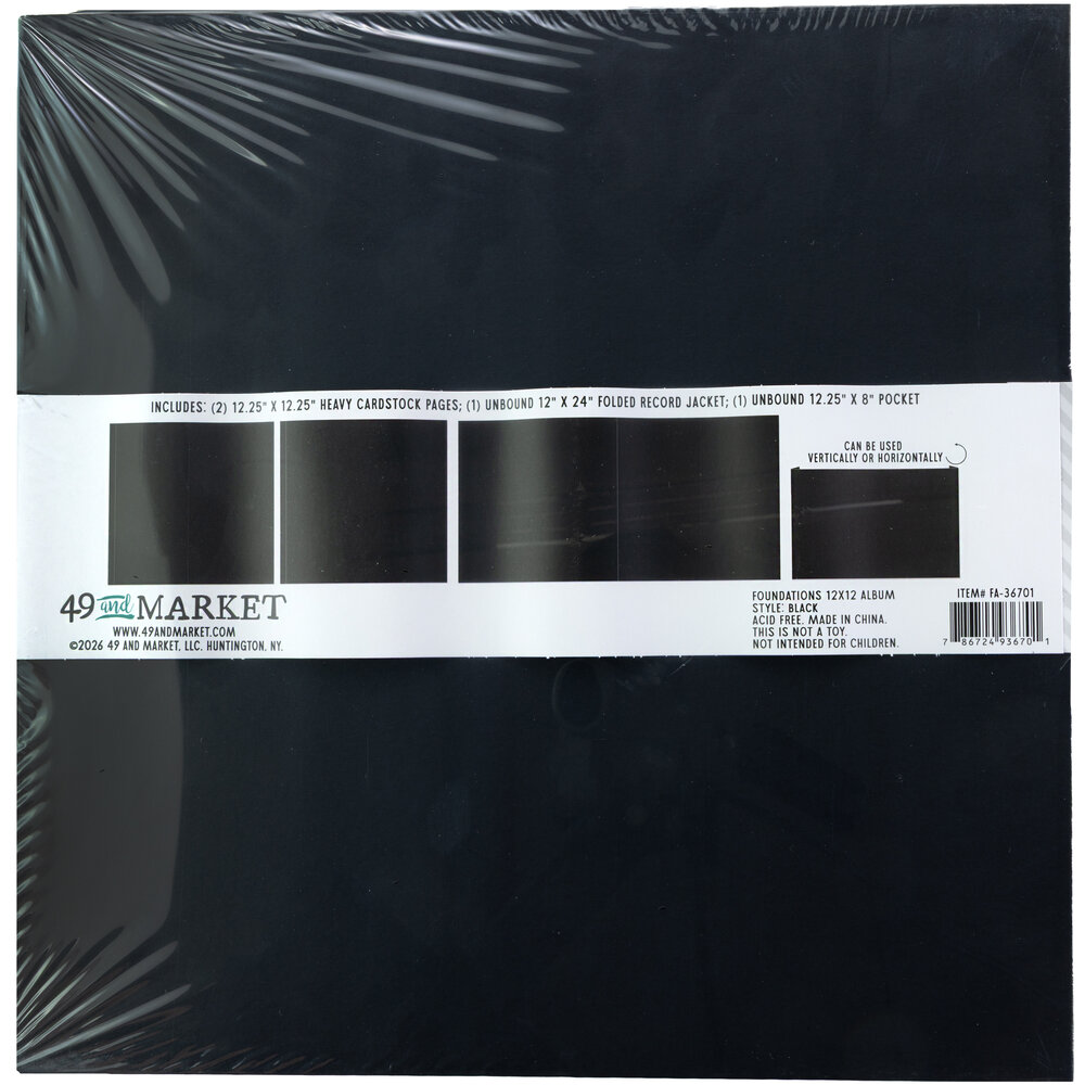 Ranger Foundations 12x12 Inch Album Black (FA-36701) Ranger Foundations 12x12 Inch Album Black (FA-36701)