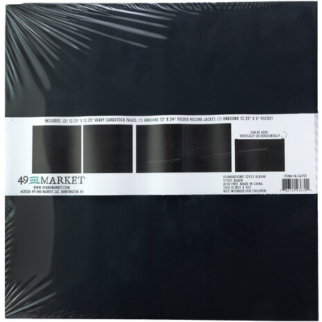 Ranger Foundations 12x12 Inch Album Black (FA-36701) Ranger Foundations 12x12 Inch Album Black (FA-36701)