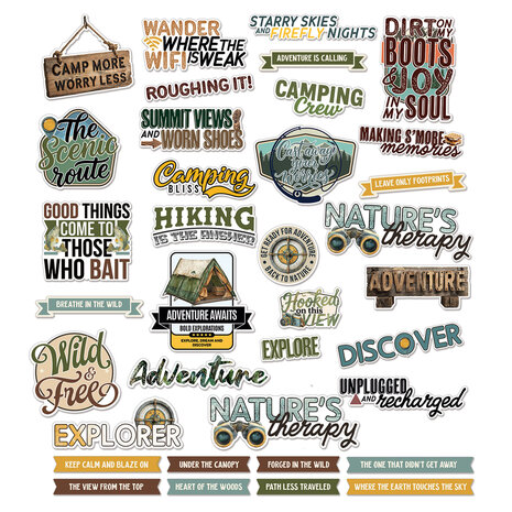 Ranger Campfire Memories Chipboard Sentiments by Dennis Bruton (DCM-37487) Ranger Campfire Memories Chipboard Sentiments by Dennis Bruton (DCM-37487)