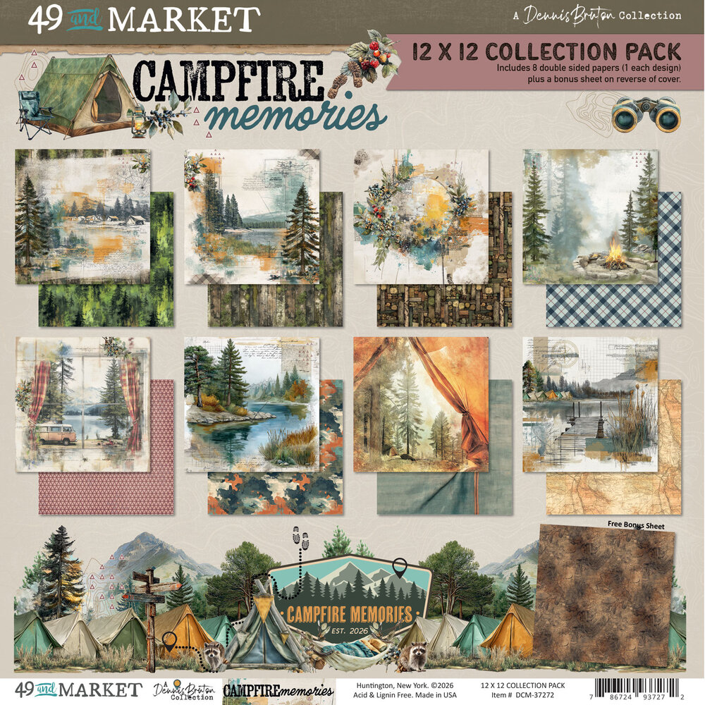 Ranger Campfire Memories 12x12 Inch Collection Pack by Dennis Bruton (DCM-37272)