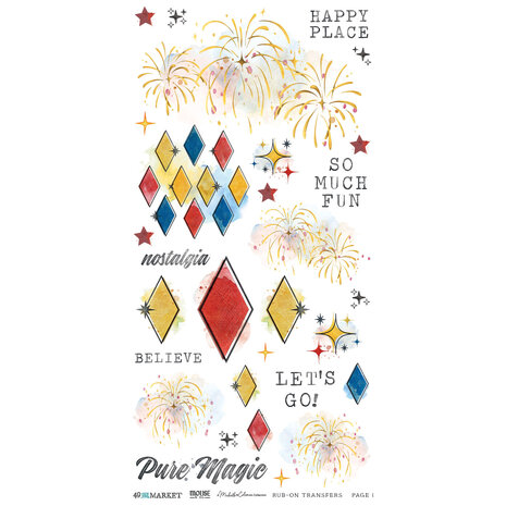 49 and Market Mouse & Co. 6x12 Inch Blendable Rub-on Transfer Set by Michelle Coleman (MMC-37678) 49 and Market Mouse & Co. 6x12 Inch Blendable Rub-on Transfer Set by Michelle Coleman (MMC-37678)