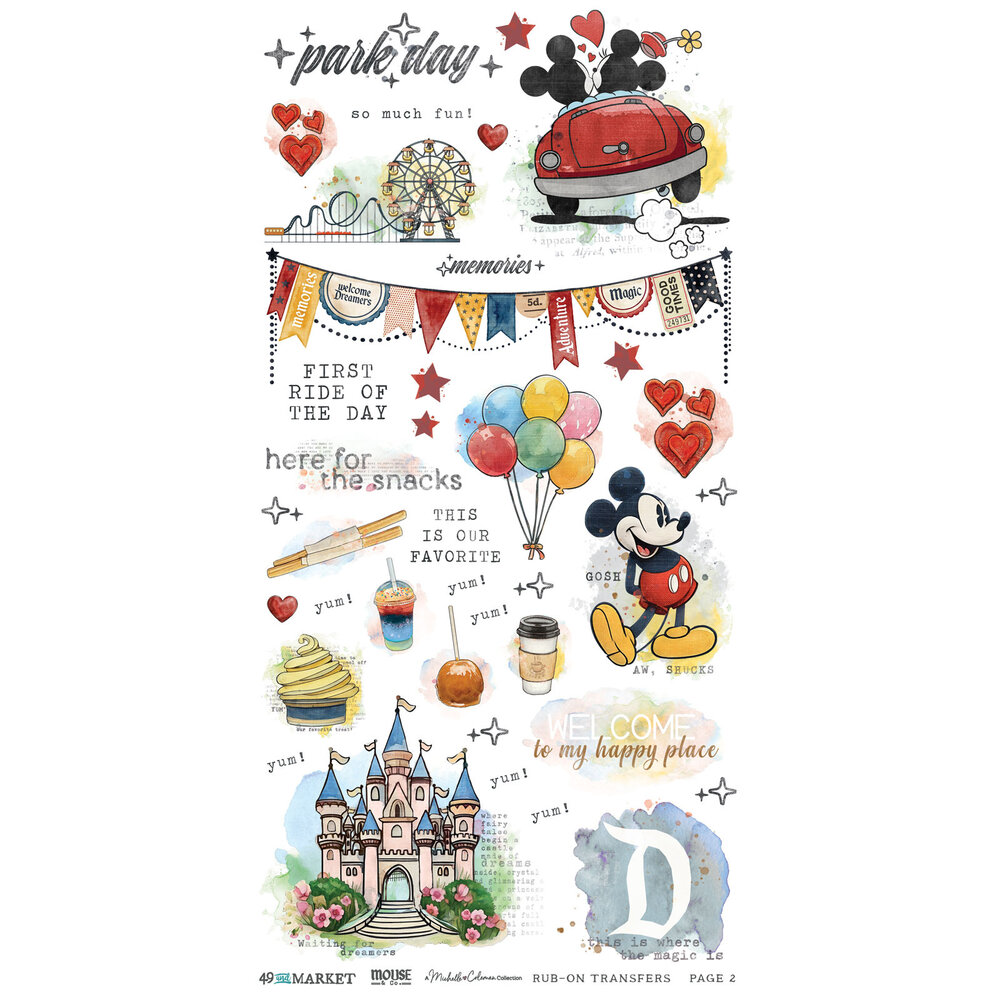 49 and Market Mouse & Co. 6x12 Inch Essential Rub-on Transfer Set by Michelle Coleman (MMC-37661) 49 and Market Mouse & Co. 6x12 Inch Essential Rub-on Transfer Set by Michelle Coleman (MMC-37661)