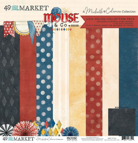 49 and Market Mouse & Co. 12x12 Inch Solids Collection Pack by Michelle Coleman (MMC-37524)