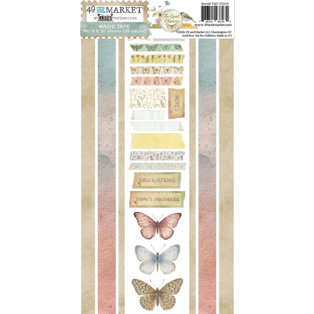 49 & Market The Quiet Observer Washi Sheets by Arthouse Whimsy (TQO-37234)