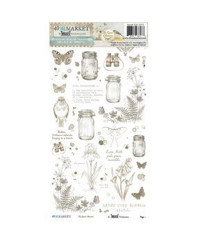 49 & Market The Quiet Observer 6x12 Inch Essential Rub-on Transfer Set by Arthouse Whimsy (TQO-37173) 49 & Market The Quiet Observer 6x12 Inch Essential Rub-on Transfer Set by Arthouse Whimsy (TQO-37173)