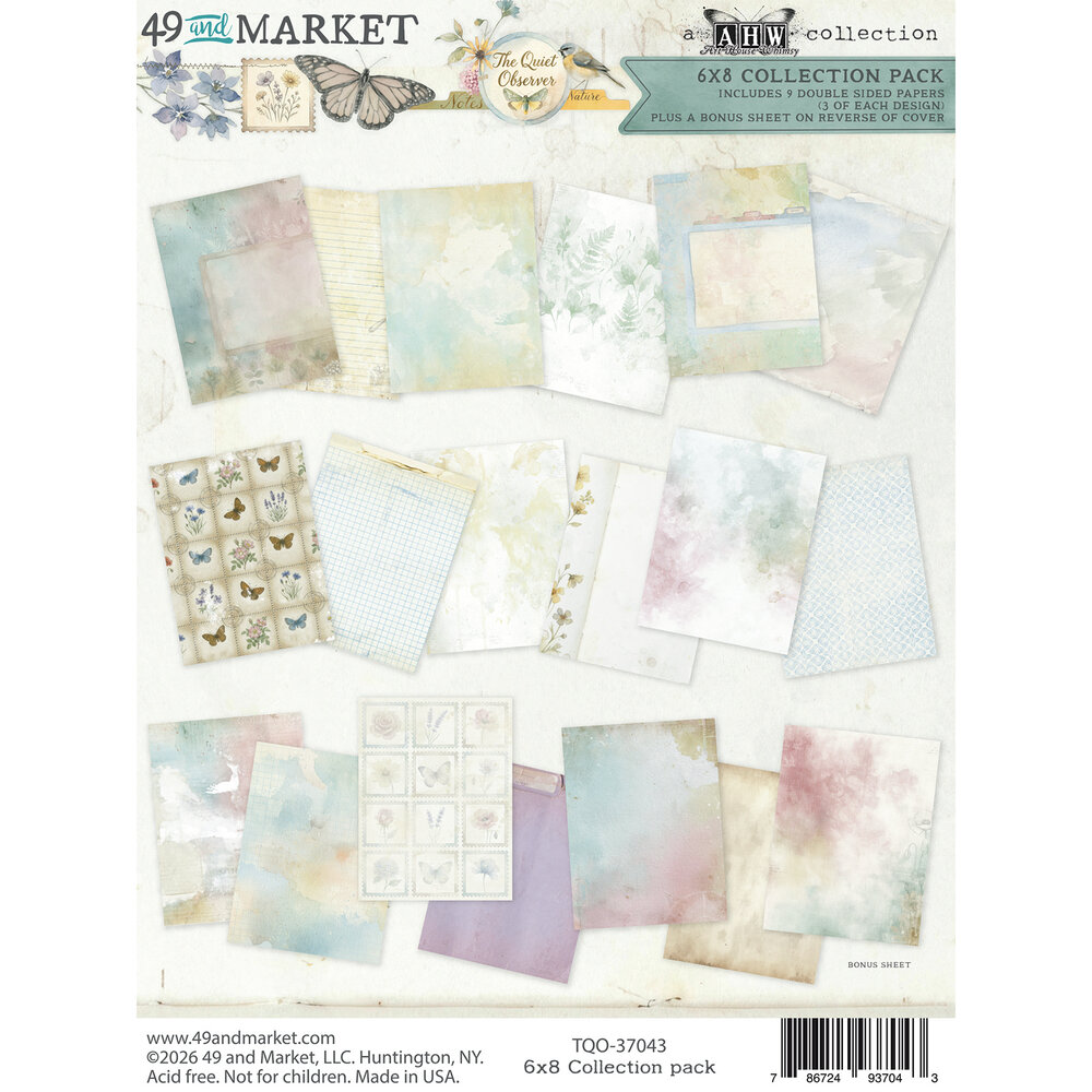 49 & Market The Quiet Observer 6x8 Inch Collection Pack by Arthouse Whimsy (TQO-37043)