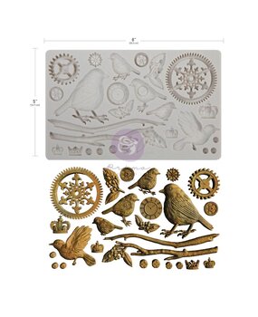 Finnabair Mechanical Robins 5x8 Inch Decor Moulds (951573)