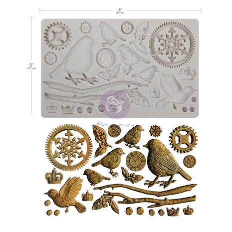 Finnabair Mechanical Robins 5x8 Inch Decor Moulds (951573) Finnabair Mechanical Robins 5x8 Inch Decor Moulds (951573)