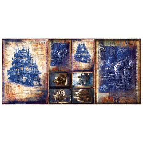 Finnabair Steambound Visions A3 Decoupage Fiber (3pcs) (951900) Finnabair Steambound Visions A3 Decoupage Fiber (3pcs) (951900)