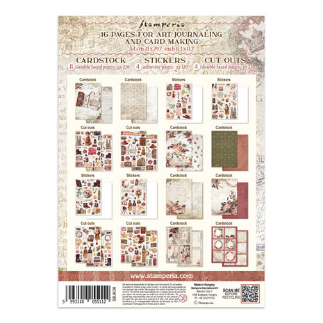 Stamperia Our Way Junk Journal Stickers, Backgrounds, Cut-Outs (SBJK30) Stamperia Our Way Junk Journal Stickers, Backgrounds, Cut-Outs (SBJK30)