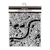 Stamperia Our Way Thick Stencils 20x25cm Street Map (KSTD225)