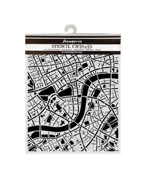 Stamperia Our Way Thick Stencils 20x25cm Street Map (KSTD225)