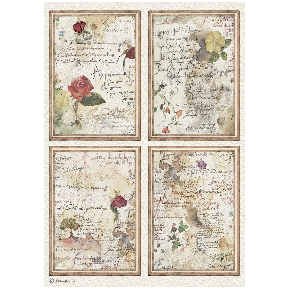 Stamperia Flowers and Poems A4 Rice Paper Selection (6pcs) (DFSA4XFP) Stamperia Flowers and Poems A4 Rice Paper Selection (6pcs) (DFSA4XFP)