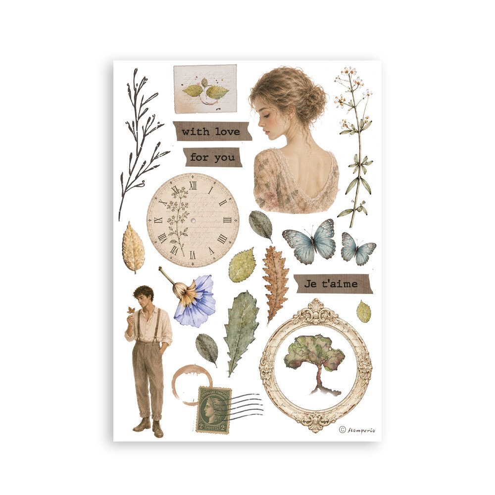 Stamperia Flowers and Poems A5 Washi Pad (8pcs) (SBW37) Stamperia Flowers and Poems A5 Washi Pad (8pcs) (SBW37)