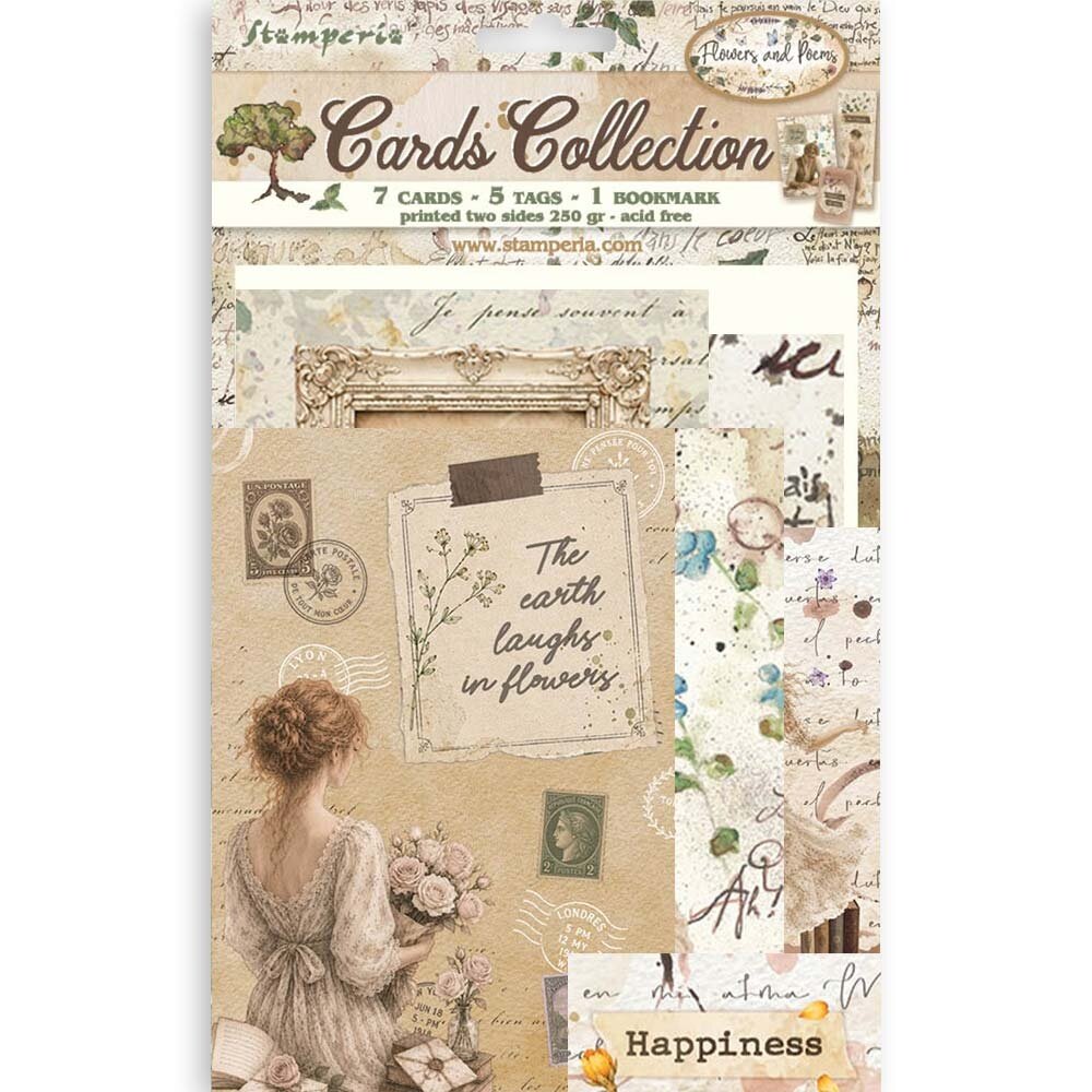 Stamperia Flowers and Poems Cards Collection (SBCARD51) Stamperia Flowers and Poems Cards Collection (SBCARD51)