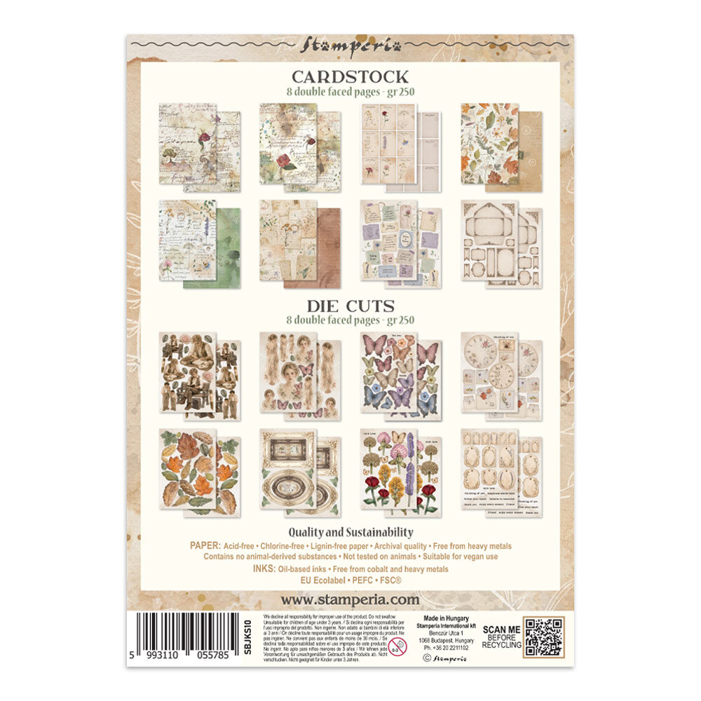 Stamperia Flowers and Poems Junk Journal A5 Focus Points (SBJKS10) Stamperia Flowers and Poems Junk Journal A5 Focus Points (SBJKS10)