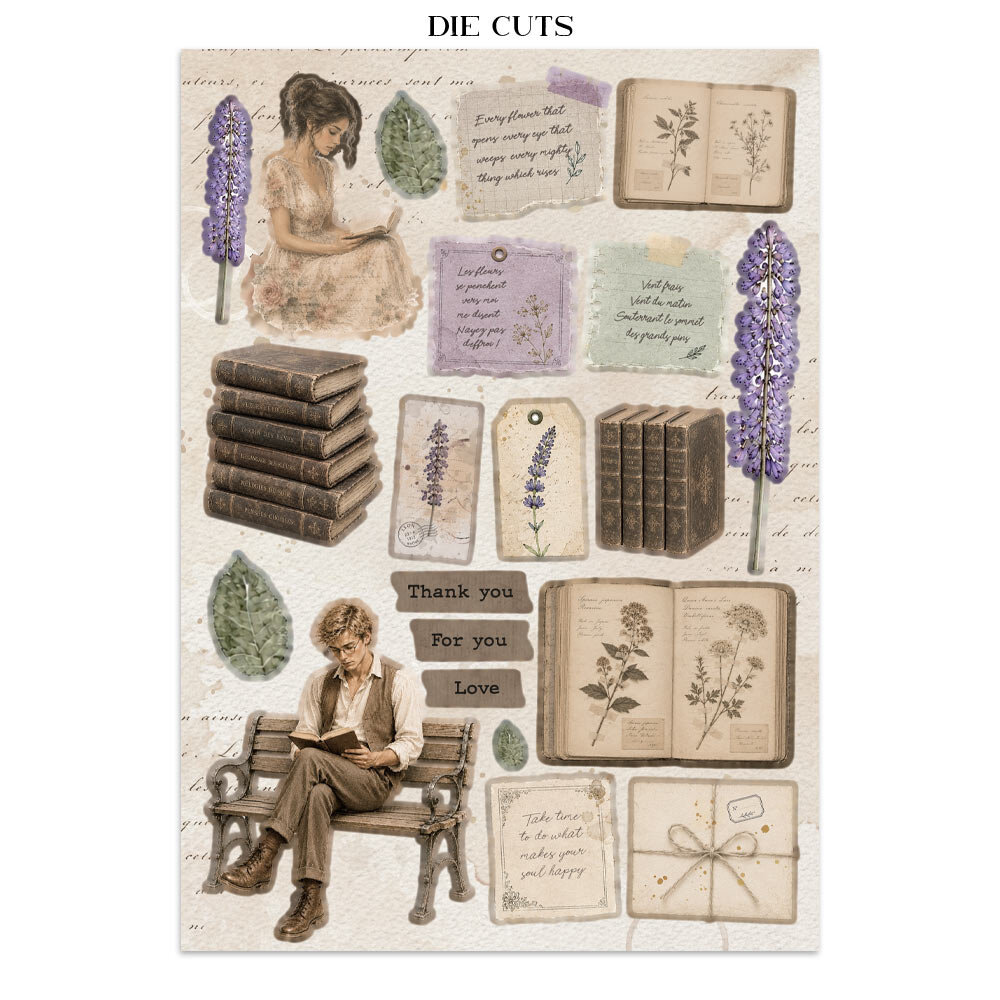 Stamperia Flowers and Poems Junk Journal Stickers, Backgrounds, Cut-Outs (SBJK31) Stamperia Flowers and Poems Junk Journal Stickers, Backgrounds, Cut-Outs (SBJK31)
