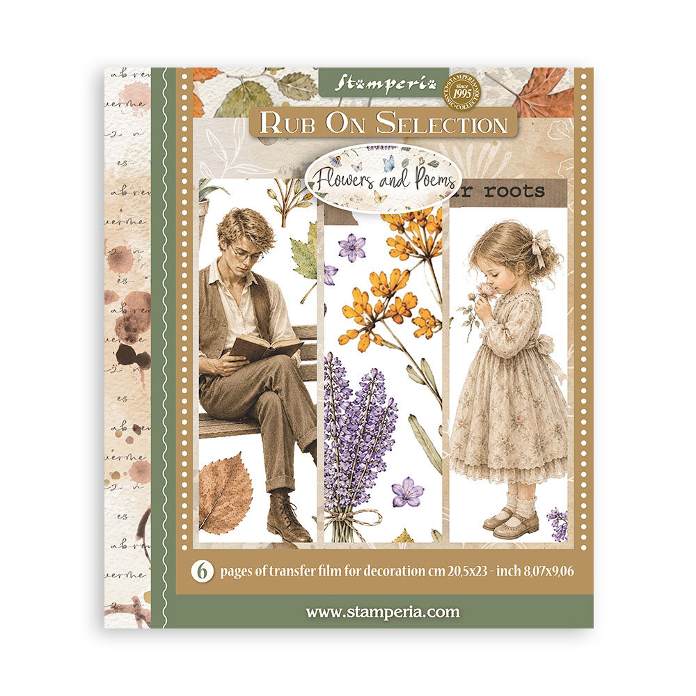 Stamperia Flowers and Poems Rub-On 20,5x23cm Assortment (6pcs) (DFLRBXG16) Stamperia Flowers and Poems Rub-On 20,5x23cm Assortment (6pcs) (DFLRBXG16)