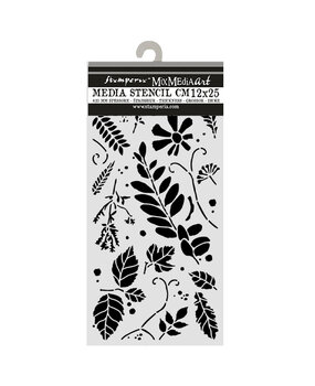 Stamperia Flowers and Poems Thick Stencils 12x25cm Mixed Leaves (KSTDL176)