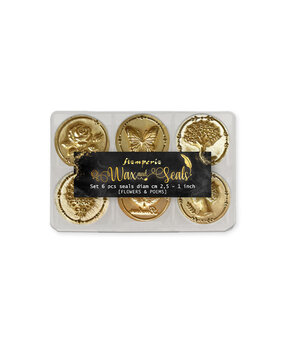 Stamperia Flowers and Poems Wax and Seals (6 seals) (WAXSL17)
