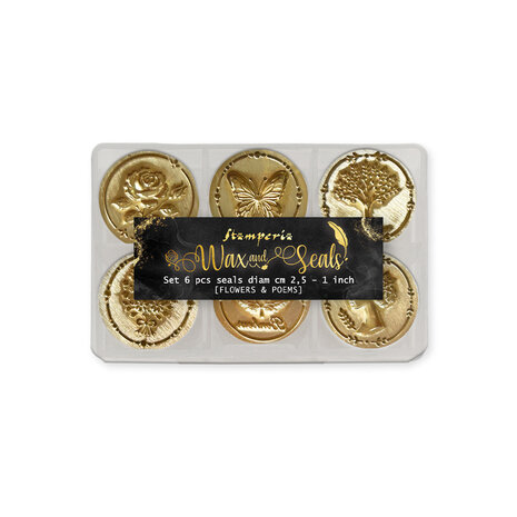 Stamperia Flowers and Poems Wax and Seals (6 seals) (WAXSL17)