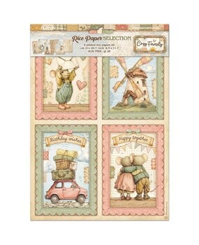 Stamperia Cozy Family A4 Rice Paper Selection (6pcs) (DFSA4XCF)