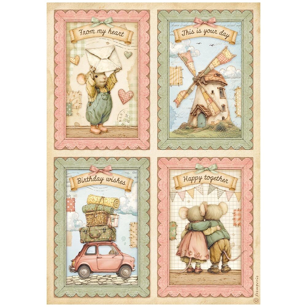 Stamperia Cozy Family A4 Rice Paper Selection (6pcs) (DFSA4XCF) Stamperia Cozy Family A4 Rice Paper Selection (6pcs) (DFSA4XCF)
