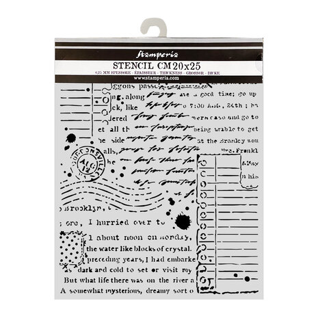 Stamperia Cozy Family Thick Stencils 20x25cm Letters (KSTD222) Stamperia Cozy Family Thick Stencils 20x25cm Letters (KSTD222)