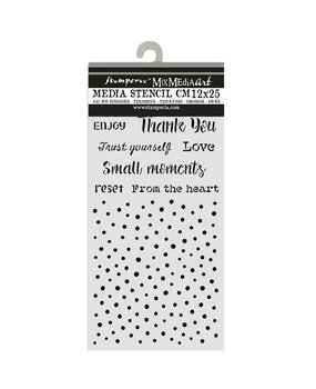 Stamperia Cozy Family Thick Stencils 12x25cm Writings and Dots (KSTDL177) Stamperia Cozy Family Thick Stencils 12x25cm Writings and Dots (KSTDL177)