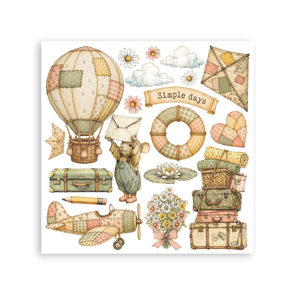 Stamperia Cozy Family Rub-On 15,5x15x5cm Assortment (6pcs) (DFLRBX25)
