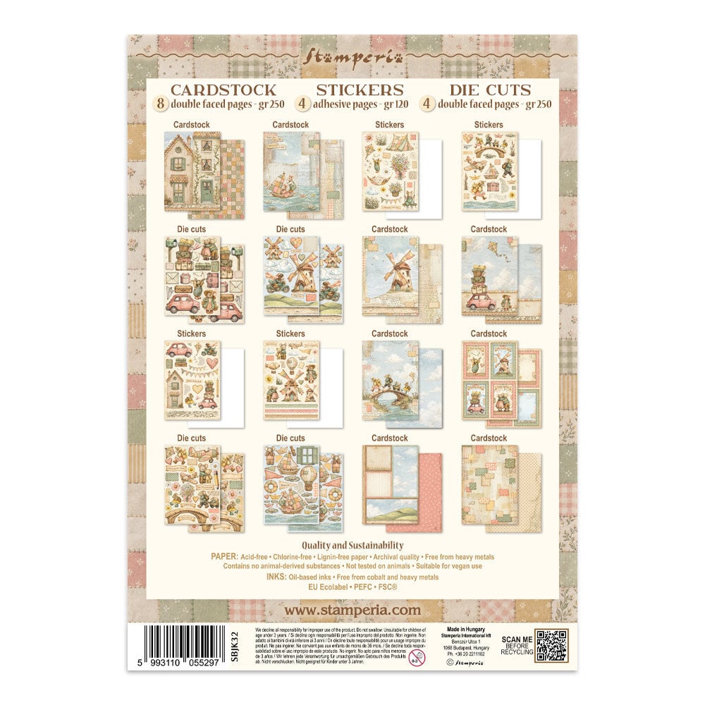 Stamperia Cozy Family Junk Journal Stickers, Backgrounds, Cut-Outs (SBJK32) Stamperia Cozy Family Junk Journal Stickers, Backgrounds, Cut-Outs (SBJK32)